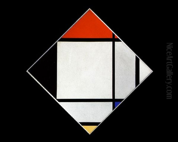 Tableau Losangique Ii Oil Painting by Piet Mondrian