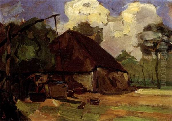 A Farm At Saasveld In Summer Oil Painting by Piet Mondrian