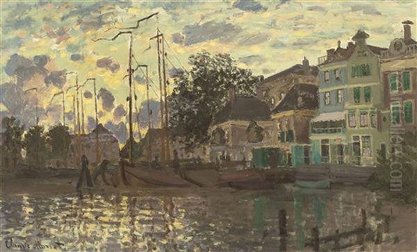 Le Dam A Zaandam, Le Soir Oil Painting by Claude Monet