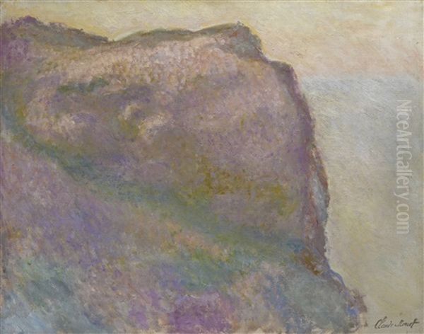 Sur La Falaise, Au Petit Ailly Oil Painting by Claude Monet