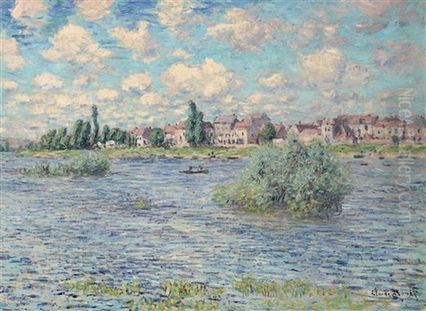 La Seine A Lavacourt Oil Painting by Claude Monet