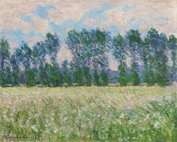 Prairie A Giverny Oil Painting by Claude Monet