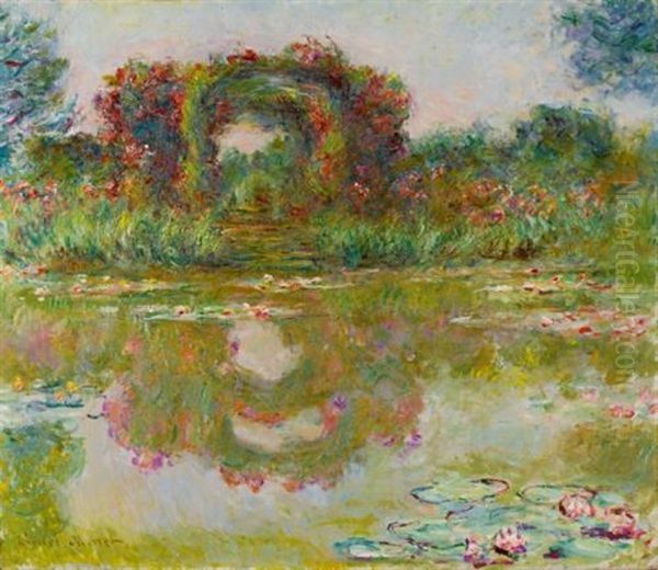 Les Arceaux De Roses, Giverny Oil Painting by Claude Monet