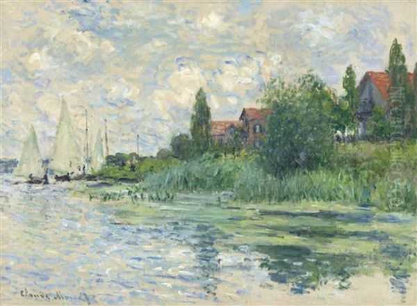 Les Bords De La Seine Au Petit-gennevilliers Oil Painting by Claude Monet