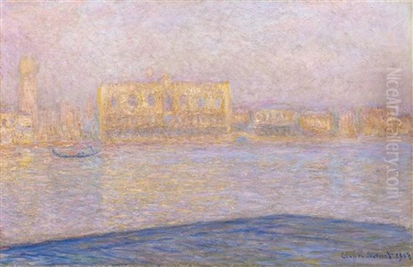 Le Palais Ducal Vu De Saint-georges Majeur Oil Painting by Claude Monet