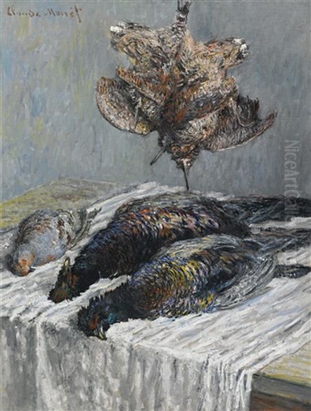 Faisans, Becasses Et Perdrix Oil Painting by Claude Monet