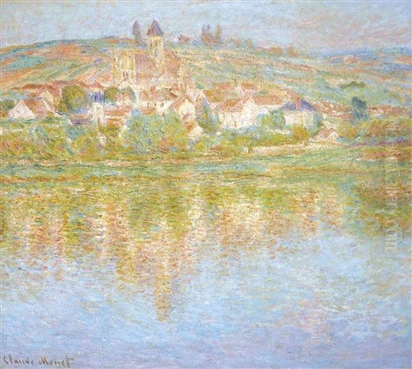 La Seine A Vetheuil Oil Painting by Claude Monet