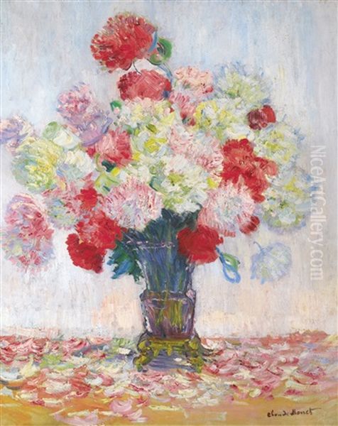 Vase De Pivoines Oil Painting by Claude Monet