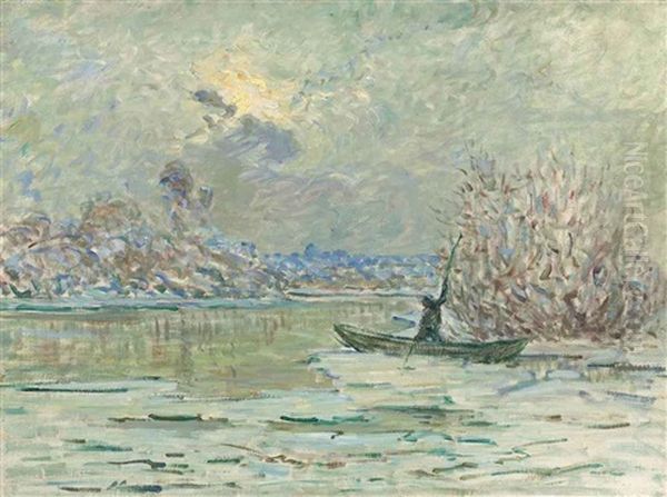 L'hiver Pres De Lavacourt by Claude Monet