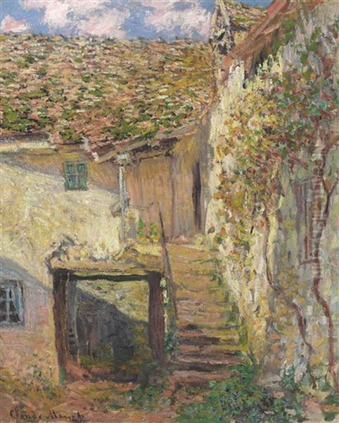 L'escalier Oil Painting by Claude Monet