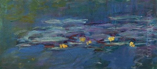 Nympheas (fragment) Oil Painting by Claude Monet