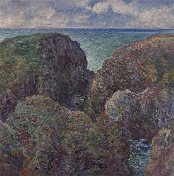 Bloc De Rochers A Port-goulphar by Claude Monet