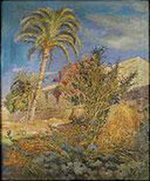 Vista De Casa Con Palmera Oil Painting by Octavio Bianqui