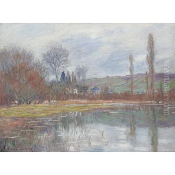 Printemps A Vetheuil Oil Painting by Claude Monet