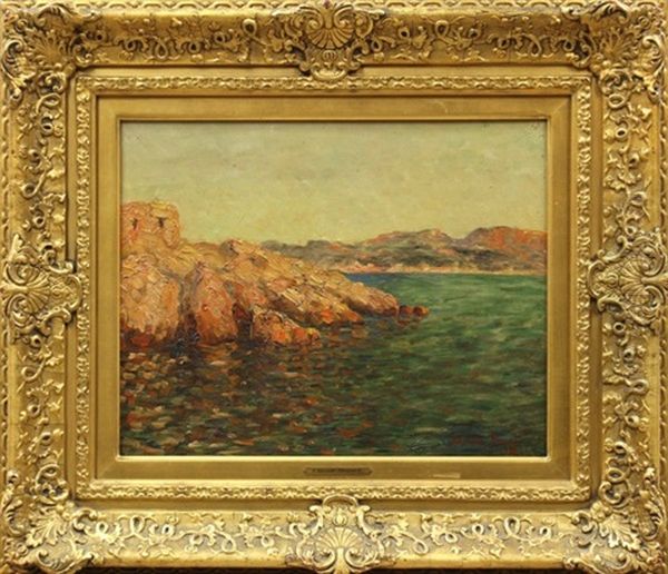 French Coastal Seascape Oil Painting by Claude Monet