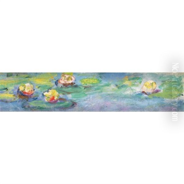 Nympheas (fragment) Oil Painting by Claude Monet