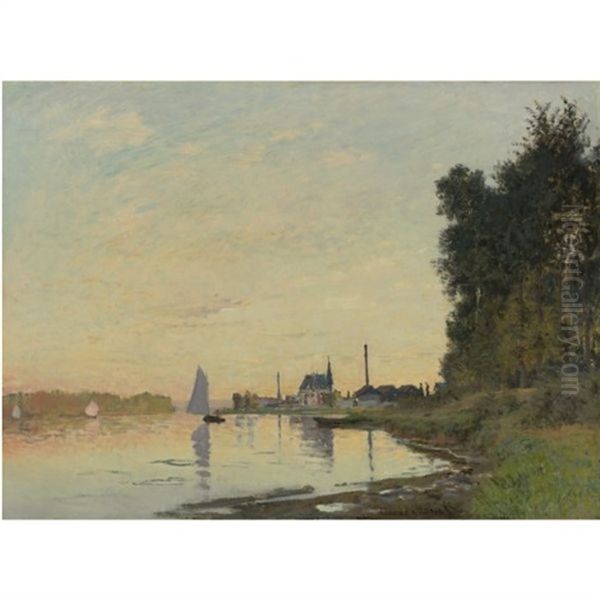 Argenteuil, Fin D'apres-midi Oil Painting by Claude Monet