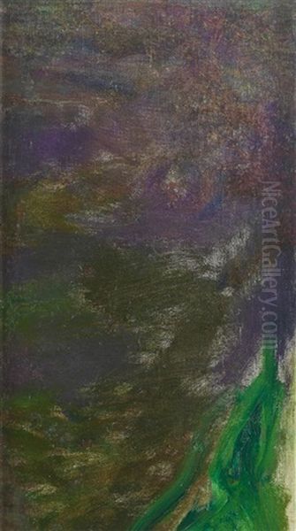 Les Nympheas (fragment) Oil Painting by Claude Monet