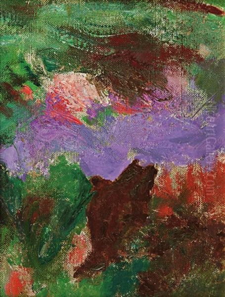 Les Iris Iii - Fragment Oil Painting by Claude Monet