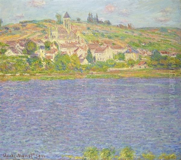 Vetheuil, Effet De Soleil Oil Painting by Claude Monet