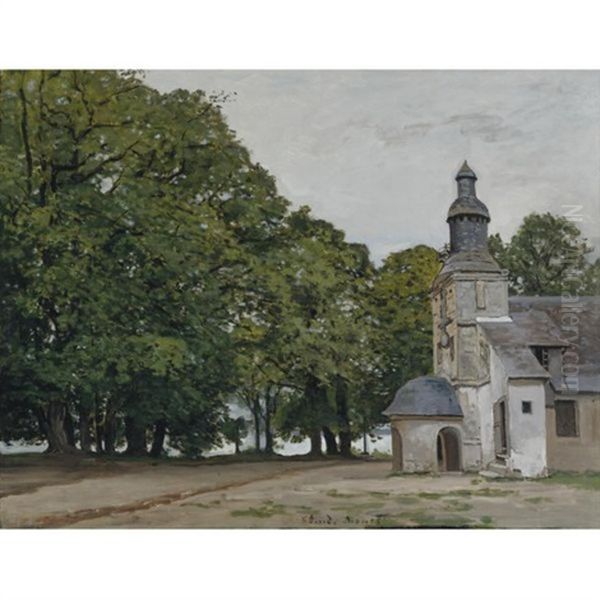 La Chapelle De Notre-dame-de-grace, Honfleur Oil Painting by Claude Monet