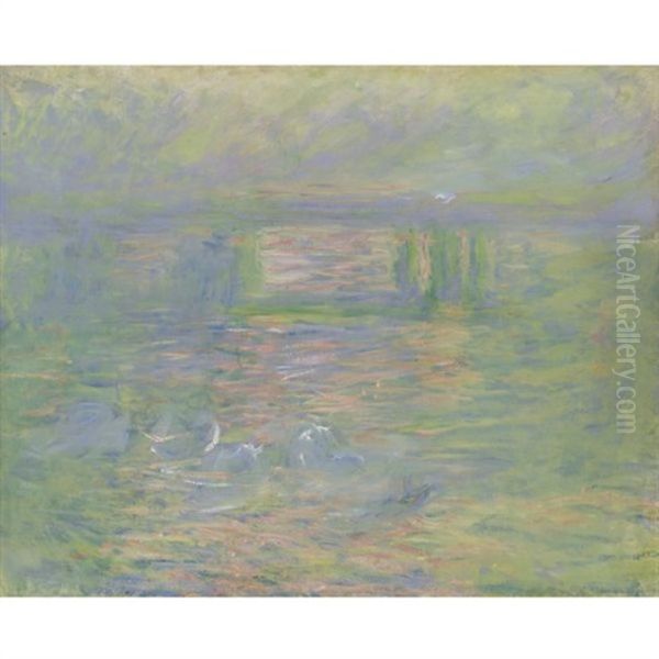 Charing Cross Bridge Oil Painting by Claude Monet