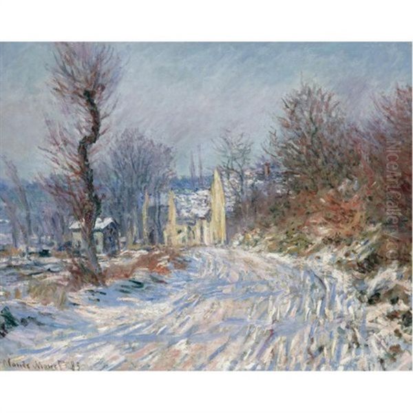 Route De Giverny En Hiver Oil Painting by Claude Monet