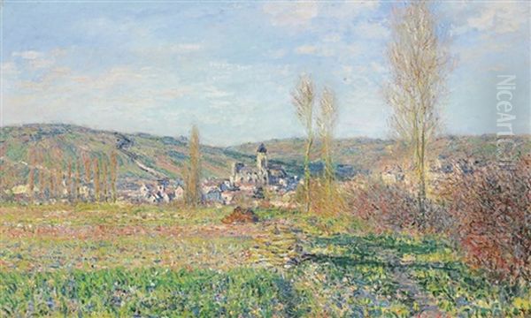 Vetheuil Au Soleil Oil Painting by Claude Monet