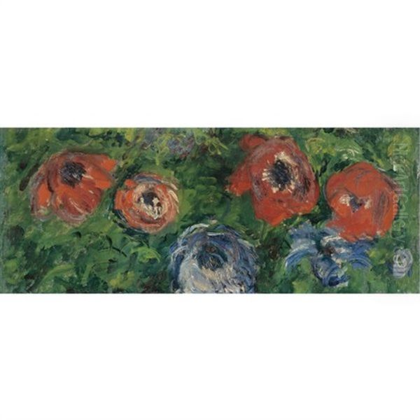 Anemones Oil Painting by Claude Monet