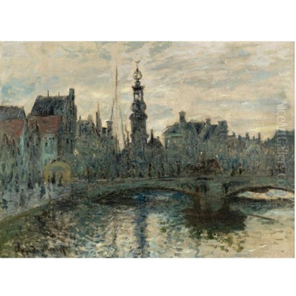 Le Binnen-amstel, Amsterdam Oil Painting by Claude Monet