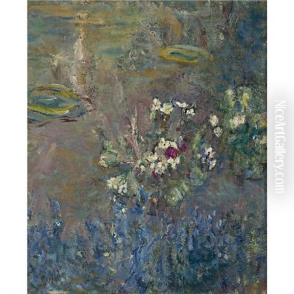 Les Nympheas Oil Painting by Claude Monet