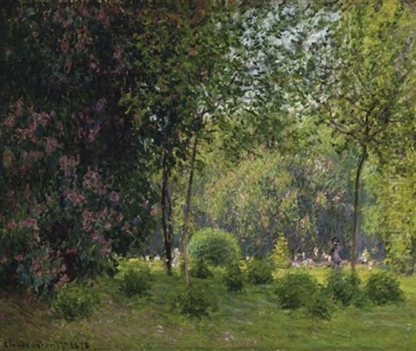 Le Parc Monceau Oil Painting by Claude Monet