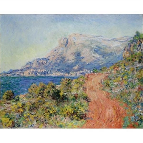 La Route Rouge Pres De Menton Oil Painting by Claude Monet