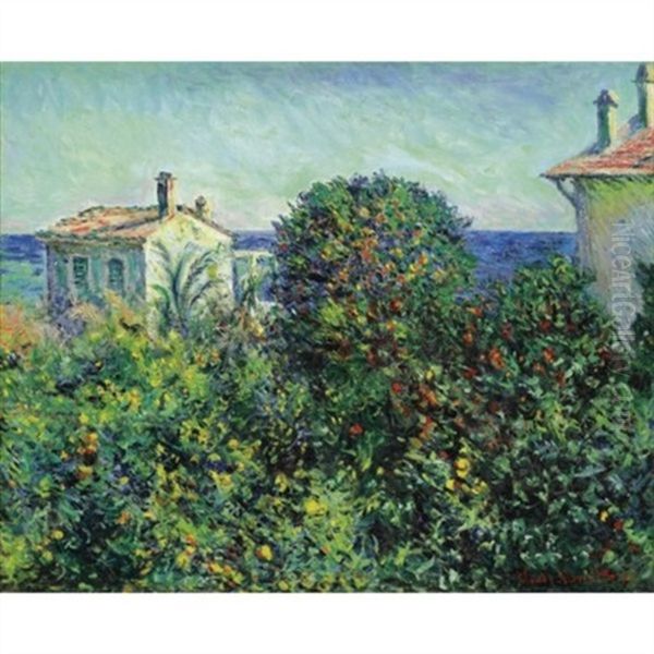 Maison Du Jardinier Or Bordighera, La Mediterranee Oil Painting by Claude Monet