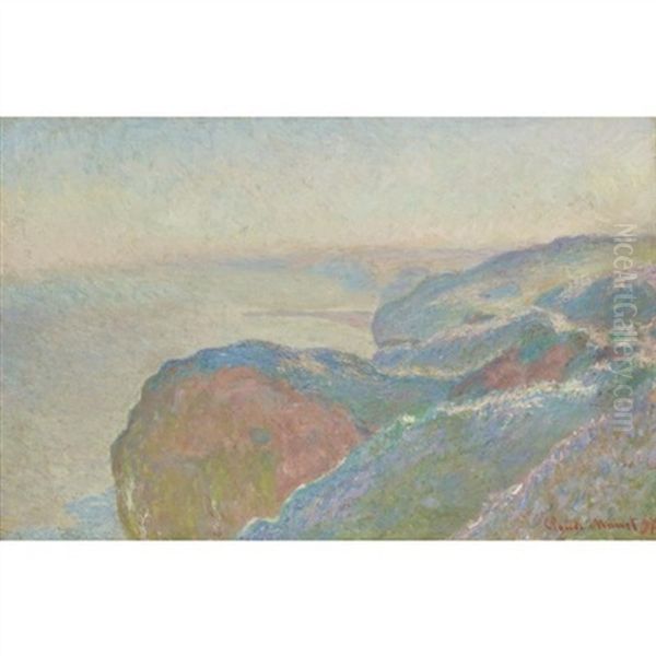 Au Val Saint-nicolas Pres Dieppe, Matin Oil Painting by Claude Monet