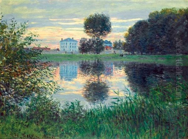 L'arbre En Boule, Argenteuil Oil Painting by Claude Monet