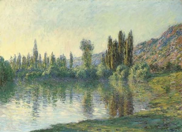 La Seine A Vetheuil Oil Painting by Claude Monet