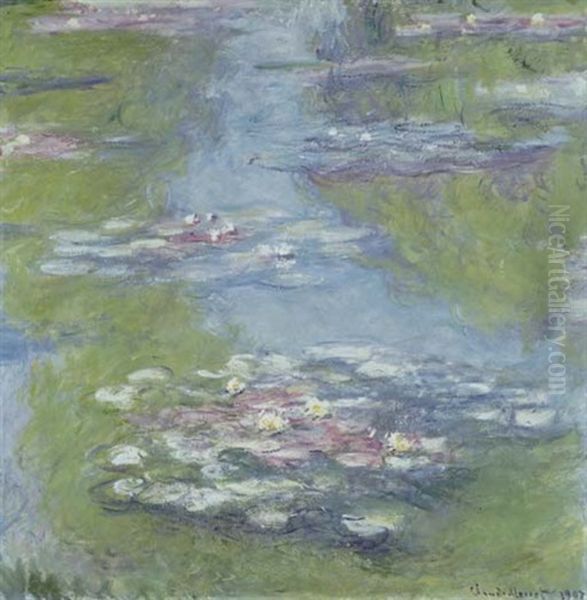 Nympheas Oil Painting by Claude Monet