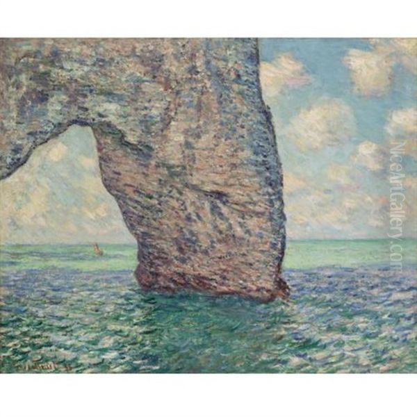 La Manneporte, Maree Haute Oil Painting by Claude Monet