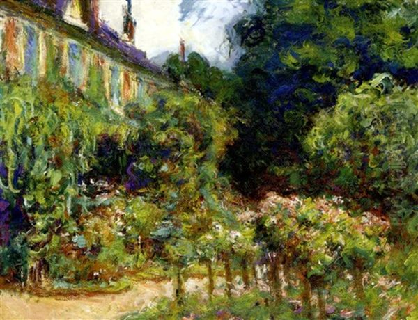 La Maison De L'artiste A Giverny Oil Painting by Claude Monet