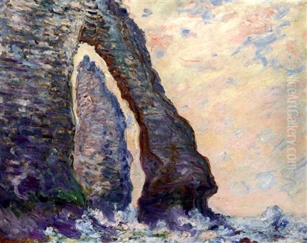 L'aiguille, A Travers La Porte D'aval Oil Painting by Claude Monet