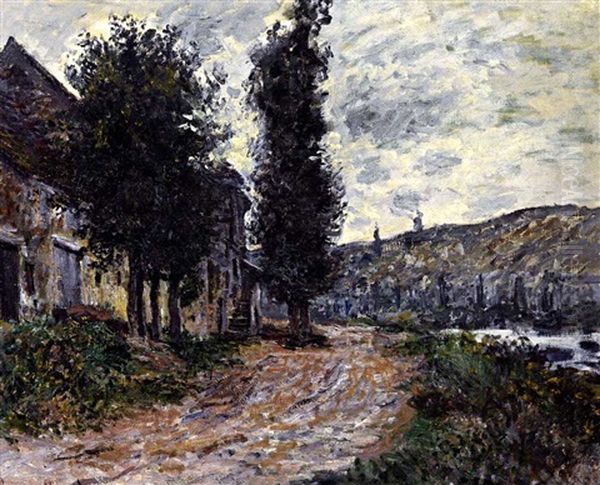 Chemin De Halage A Lavacourt Oil Painting by Claude Monet