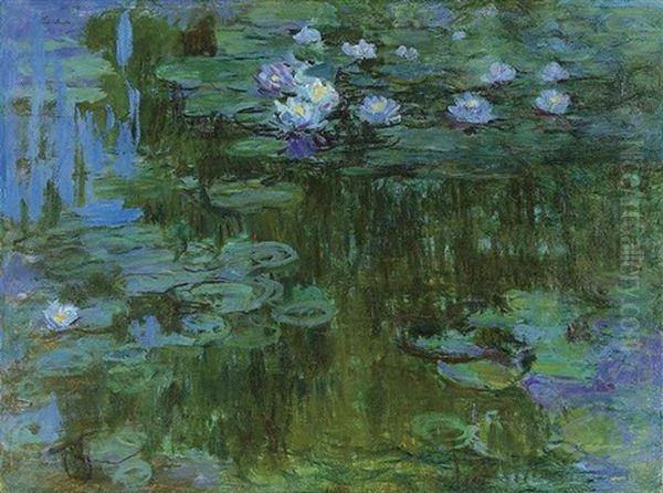 Nympheas Oil Painting by Claude Monet