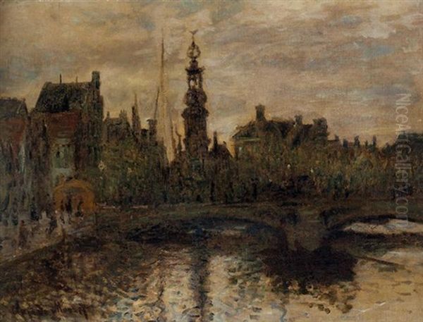 Le Binnen-amstel, Amsterdam Oil Painting by Claude Monet