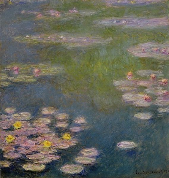 Nympheas Oil Painting by Claude Monet