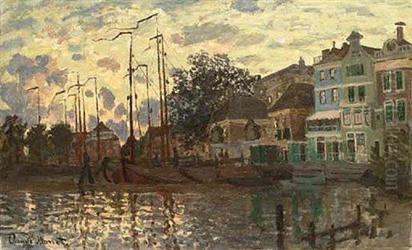 Le Dam A Zaandam, Le Soir Oil Painting by Claude Monet