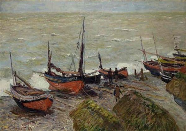 Bateaux De Peche Oil Painting by Claude Monet