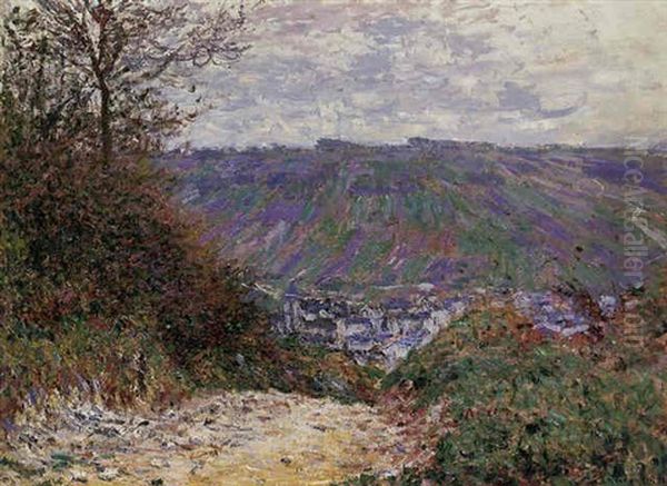 Chemin Creux A Giverny Oil Painting by Claude Monet