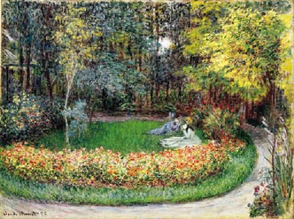 Dans Le Jardin Oil Painting by Claude Monet