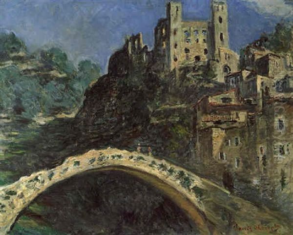 Dolceacqua Oil Painting by Claude Monet